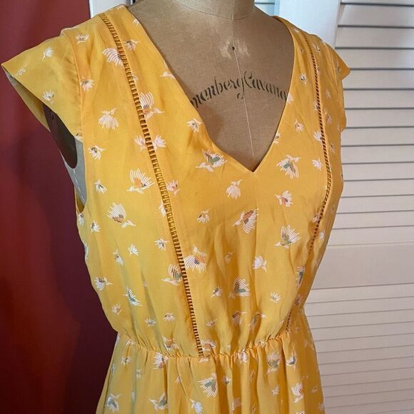 COLLECTIVE CONCEPTS | yellow dress with pattern XS Petite - Picture 2 of 7